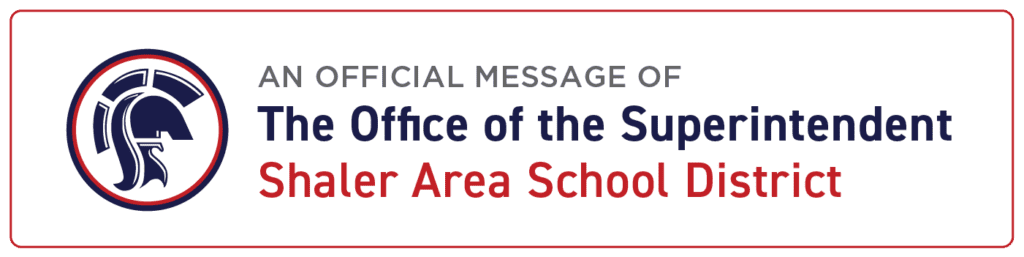 An official message of the office of the Superintendent of the SASD