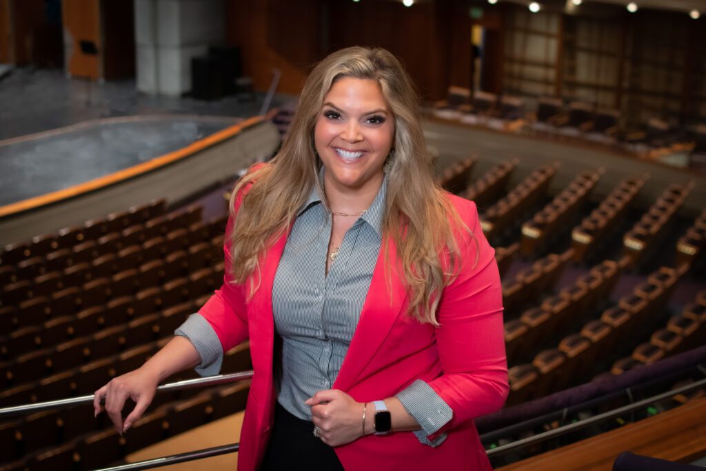 Monica Meyer Beale poses in Heinz Hall