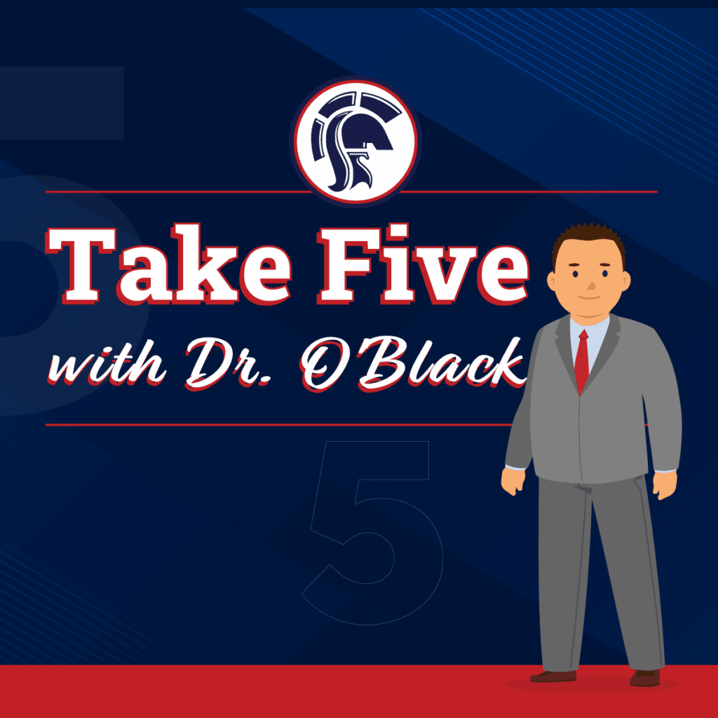 Take Five with Dr. O'Black Square graphic