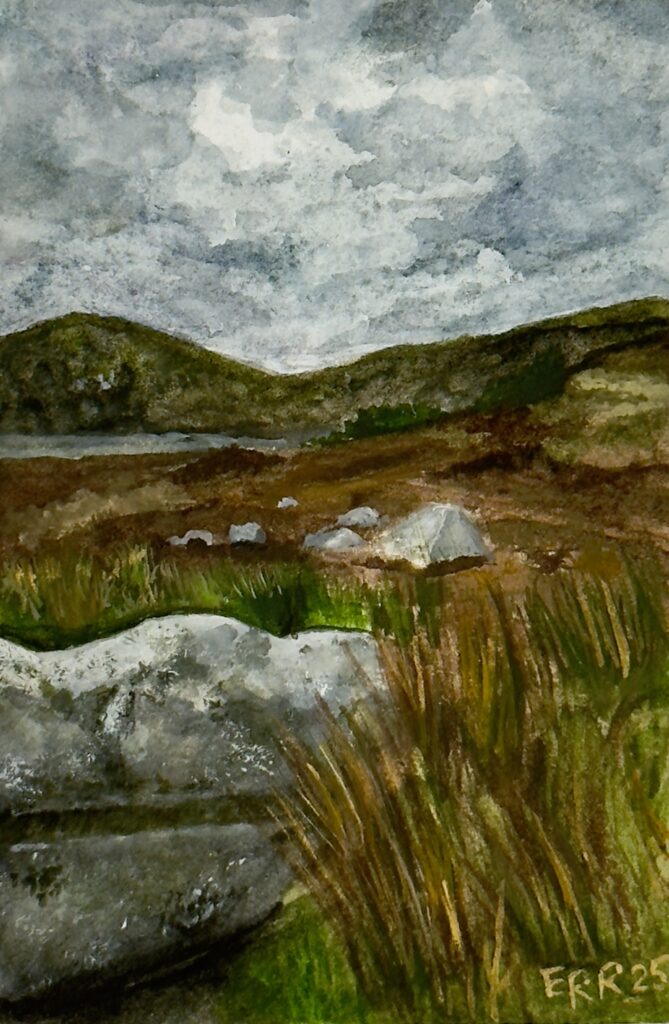 Wicklow Mountains. Co. Wicklow, Ireland. Watercolor, 2025
