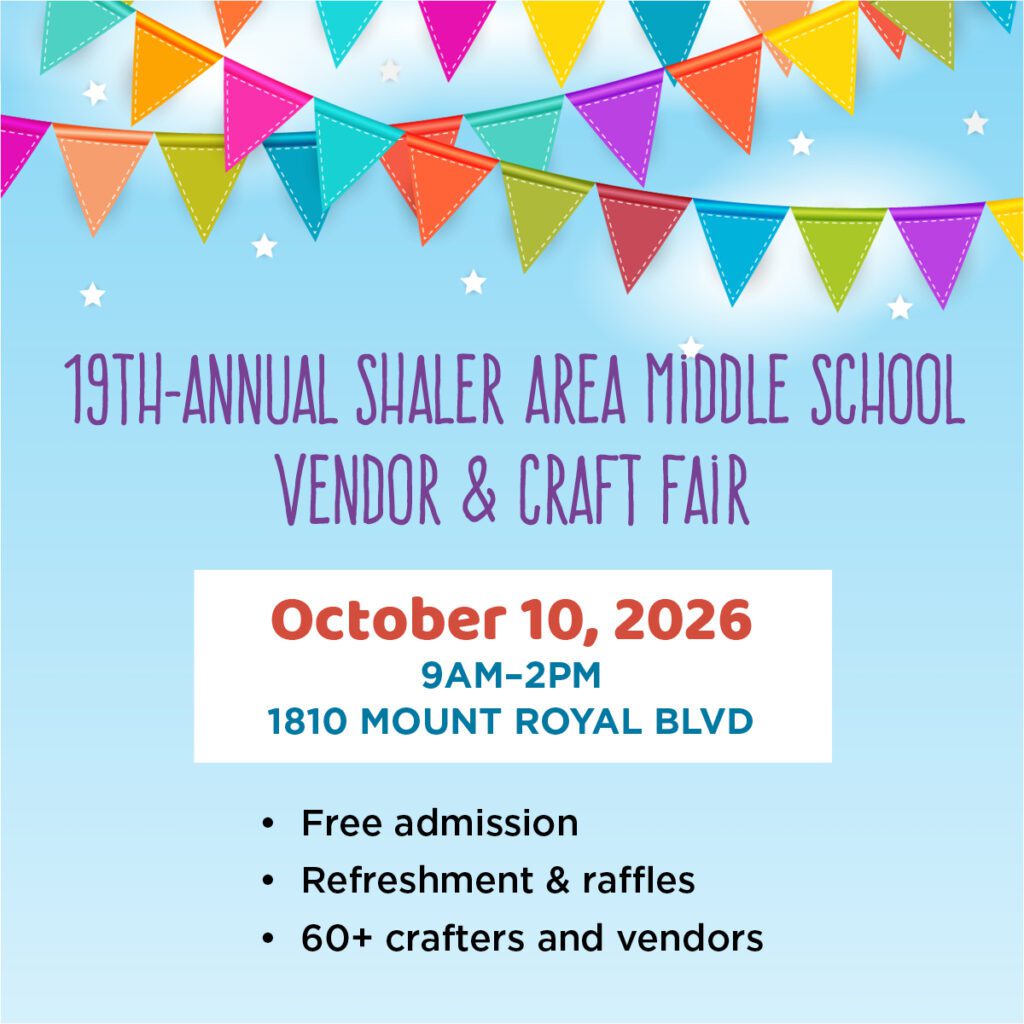 Please join us October 10, 2026, from 9am–2pm 1810 Mount Royal Blvd Free admission Refreshment & raffles 60+ crafters and vendors