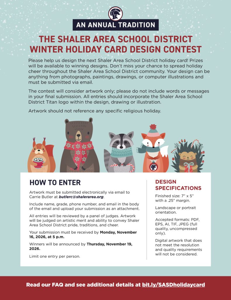 Enter the Shaler Area School District Winter Holiday Card Design Contest